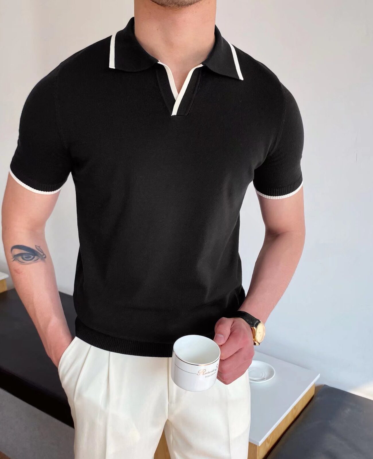Casual Polo Collar Polo Shirt For Men