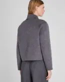 Cropped Double-Faced Wool Blend Jacket