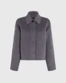 Cropped Double-Faced Wool Blend Jacket