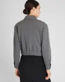 Zip-Front Blouson Jacket