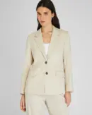 Relaxed Single-Breasted Linen Blazer