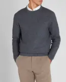 Long-Sleeve Refined Wool Sweater