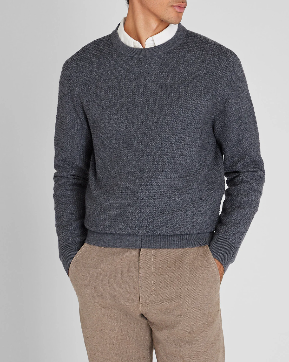 Long-Sleeve Refined Wool Sweater