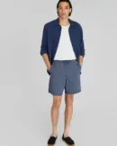 Elastic Waist Linen Shorts
